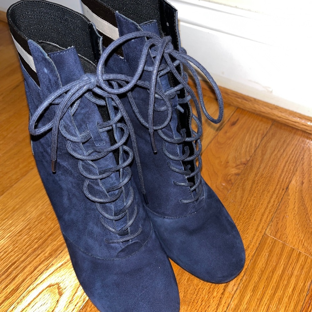 Anthropologie Bootie Size 39 Navy Blue